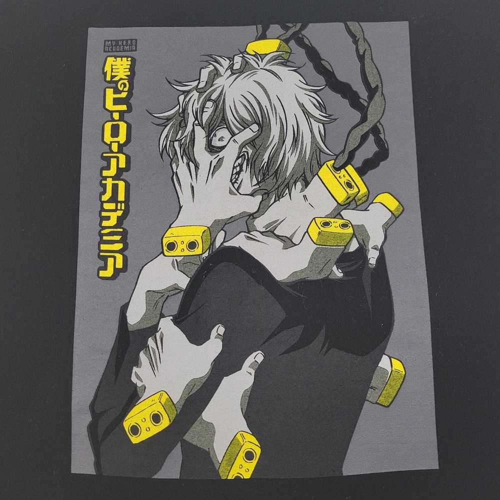 My‎ Hero Academia Shigaraki Graphic T-Shirt Mens 2XL Black Cotton Short Sleeve